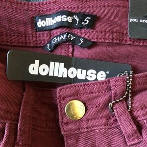 Dollhouse Juniors' Colored Ripped Cropped Jeans